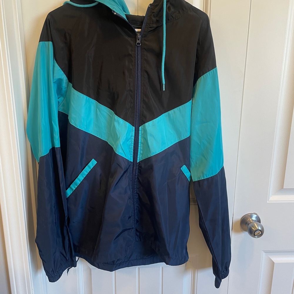 Black and Blue Windbreaker